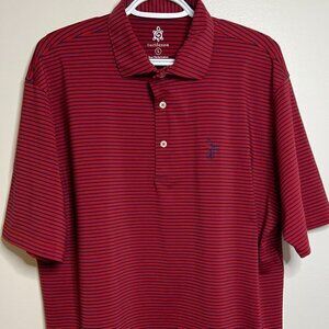Turtleson Striped Men's Golf Shirt Size L